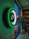 Bemidji State University Black Case Neon Clock