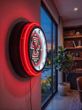 Boston College Black Case Neon Clock