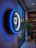 Butler University Black Case Neon Clock