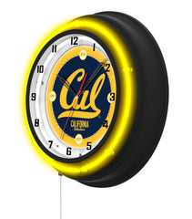 University of California Black Case Neon Clock