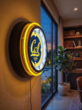 University of California Black Case Neon Clock