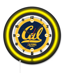 University of California Black Case Neon Clock