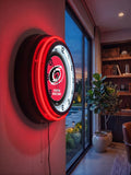Carolina Hurricanes Black Case Neon Clock