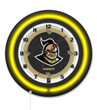 University of Central Florida Black Case Neon Clock