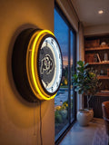 University of Colorado Black Case Neon Clock
