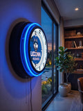 University of Connecticut Black Case Neon Clock
