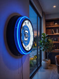 Creighton University Black Case Neon Clock