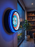 United States Coast Guard Black Case Neon Clock