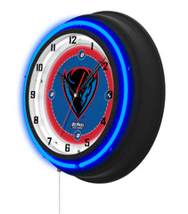 DePaul University Black Case Neon Clock