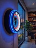 DePaul University Black Case Neon Clock