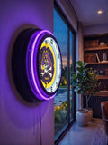 East Carolina University Black Case Neon Clock