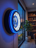 Eastern Illinois University Black Case Neon Clock