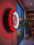 Florida State (Script) Black Case Neon Clock