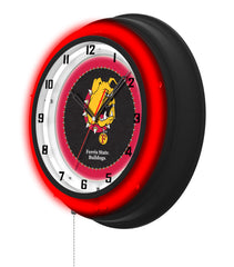 Ferris State University Black Case Neon Clock