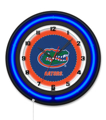 University of Florida Black Case Neon Clock