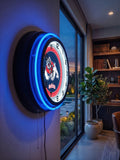 Fresno State University Black Case Neon Clock