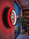 University of Georgia (Bulldog) Black Case Neon Clock