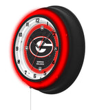 University of Georgia (G)  Black Case Neon Clock