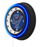 Grand Valley State University Black Case Neon Clock