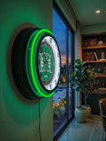 University of Hawaii Black Case Neon Clock