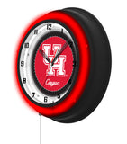 University of Houston Black Case Neon Clock