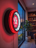 University of Houston Black Case Neon Clock