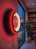 Iowa State University Black Case Neon Clock