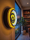 University of Iowa Black Case Neon Clock