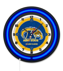 Kent State University Black Case Neon Clock