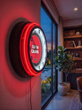 University of Louisiana at Lafayette Black Case Neon Clock