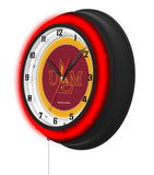 University of Louisiana at Monroe Black Case Neon Clock