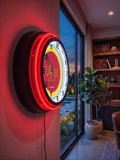 University of Louisiana at Monroe Black Case Neon Clock
