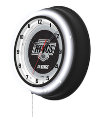 Los Angeles Kings Black Case Neon Clock