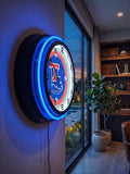 Louisiana Tech University Black Case Neon Clock