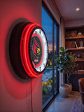 University of Louisville Black Case Neon Clock