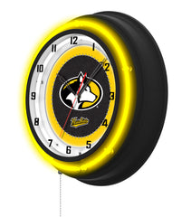 Michigan Tech University Black Case Neon Clock