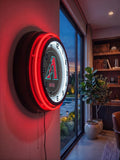 Arizona Diamondbacks Black Case Neon Clock