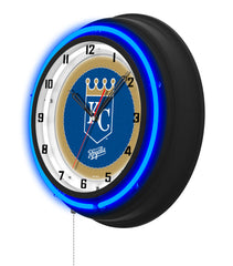 Kansas City Royals Black Case Neon Clock