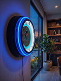 Miami Marlins Black Case Neon Clock