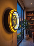 San Diego Padres Black Case Neon Clock