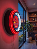St. Louis Cardinals Black Case Neon Clock
