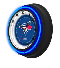 Toronto Blue Jays Black Case Neon Clock