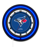 Toronto Blue Jays Black Case Neon Clock