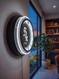 Chicago White Sox Black Case Neon Clock
