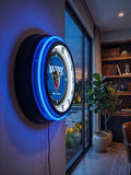 University of Maine Black Case Neon Clock