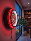 United States Marine Corps Black Case Neon Clock