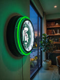 Michigan State University Black Case Neon Clock