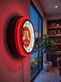 University of Minnesota Black Case Neon Clock