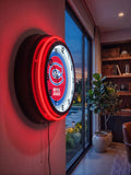 Montreal Canadiens Black Case Neon Clock
