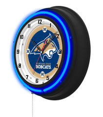 Montana State University Black Case Neon Clock